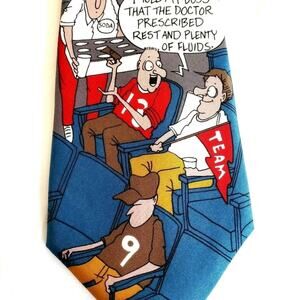 Richard L. Torrey Mens 55 x 4 Bench Warmers Comic Tie Sports Grandpacore Vintage